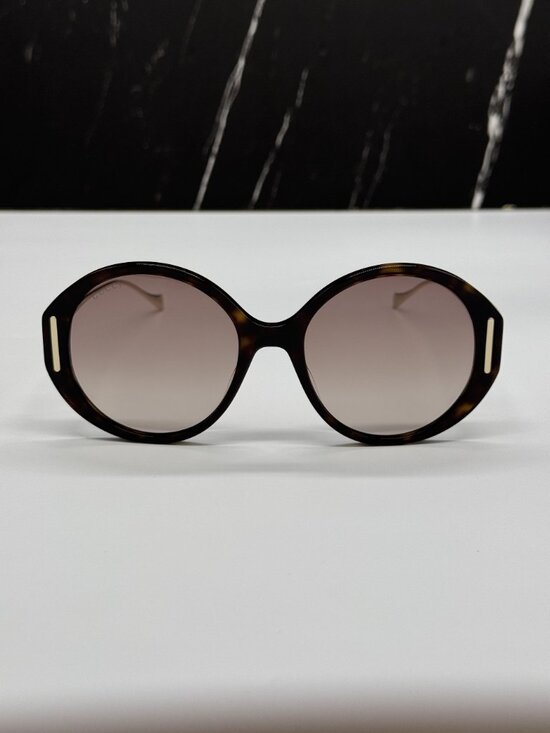NEW GUCCI GG1202S 003 SUNGLASSES OVERSIZED GOLD/HAVANA WOMEN EYEWEAR main image 4
